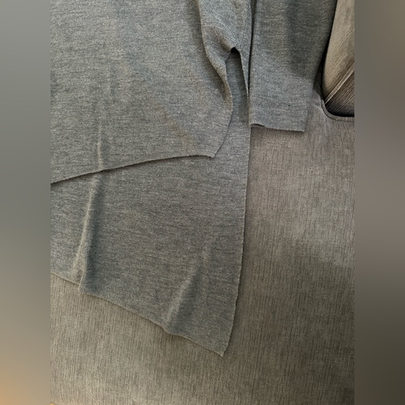 Eileen fisher asymmetrical merino wool pullover sweater - Picture 3 of 9